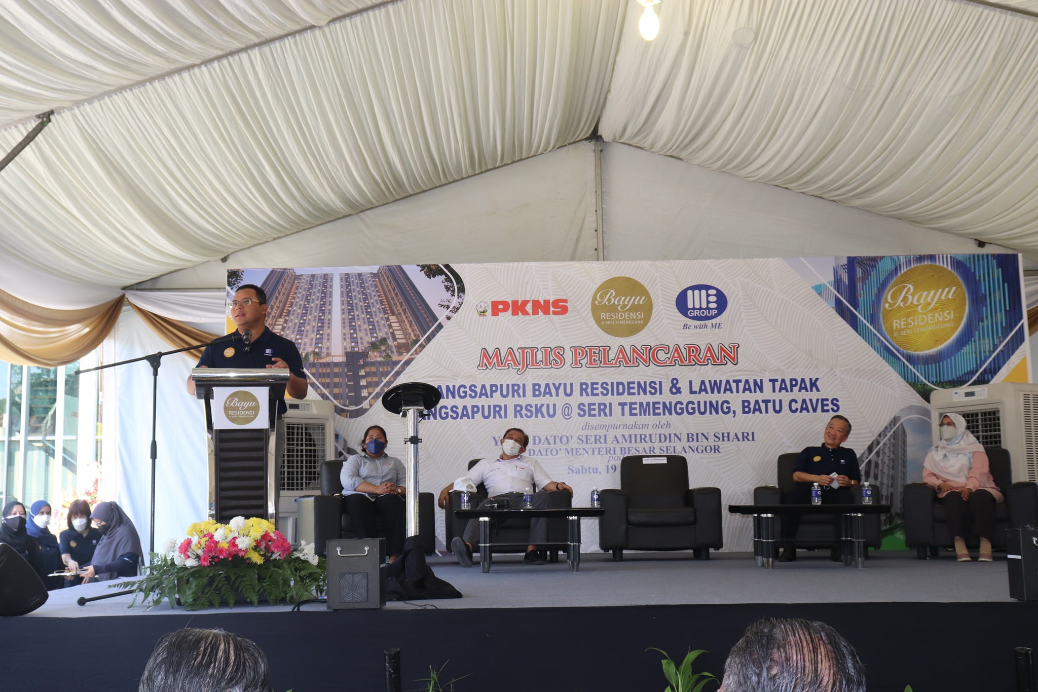 Majlis Pelancaran 1,240 Unit Bayu Residensi MAJLIS PELANCARAN 1,240 UNIT BAYU RESIDENSI DAN LAWATAN KE 420 UNIT PROJEK PANGSAPURI SELANGORKU (RSKU) DI SERI TEMENGGUNG, BATU CAVES, SELANGOR. DIRASMIKAN OLEH Y.A.B DATO' SERI AMIRUDIN BIN SHARI, MENTERI
