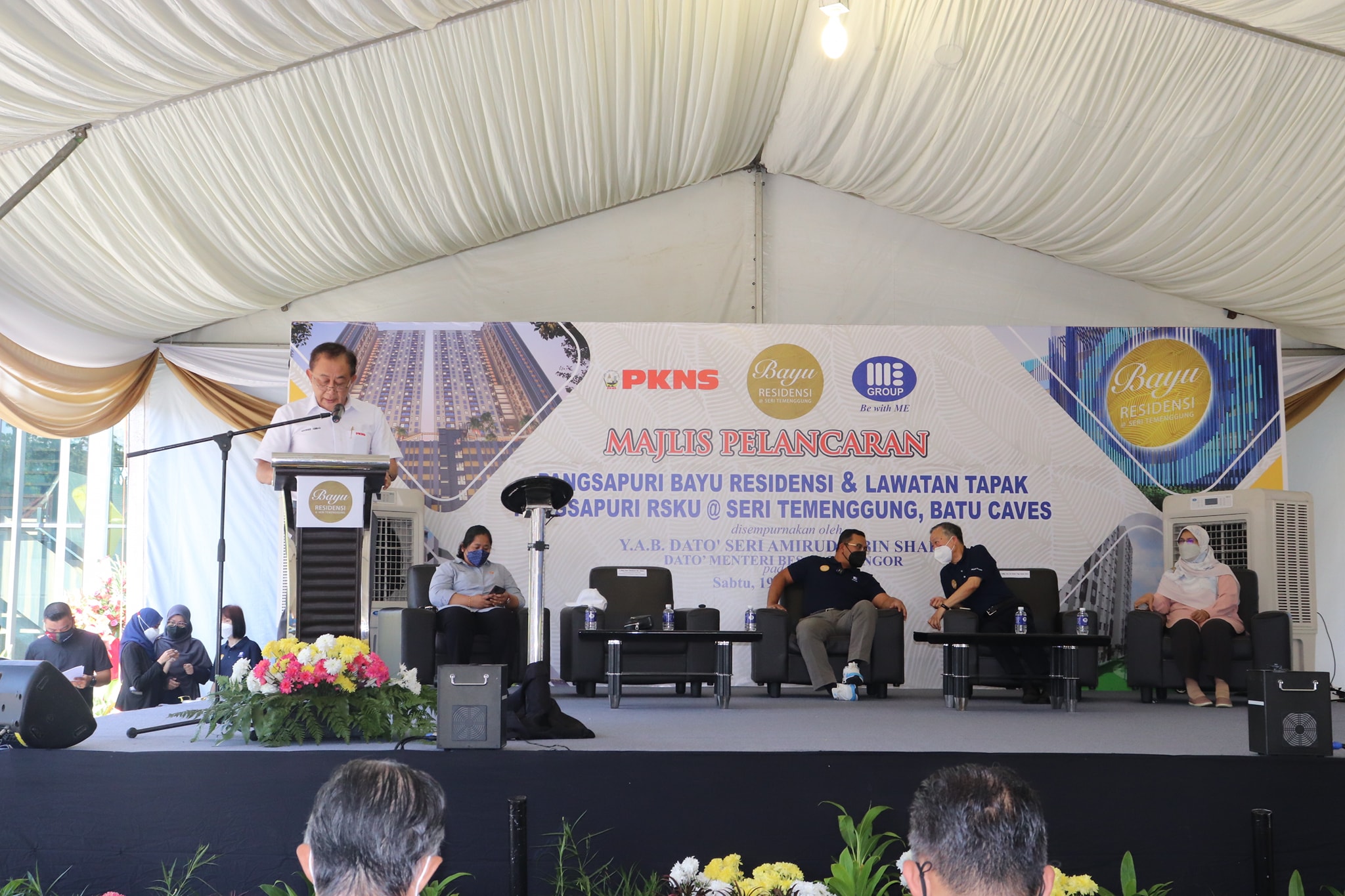Majlis Pelancaran 1,240 Unit Bayu Residensi MAJLIS PELANCARAN 1,240 UNIT BAYU RESIDENSI DAN LAWATAN KE 420 UNIT PROJEK PANGSAPURI SELANGORKU (RSKU) DI SERI TEMENGGUNG, BATU CAVES, SELANGOR. DIRASMIKAN OLEH Y.A.B DATO' SERI AMIRUDIN BIN SHARI, MENTERI